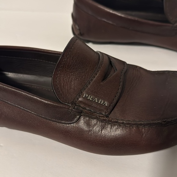 Men’s Prada Brown Leather Loafers! - Picture 3 of 10